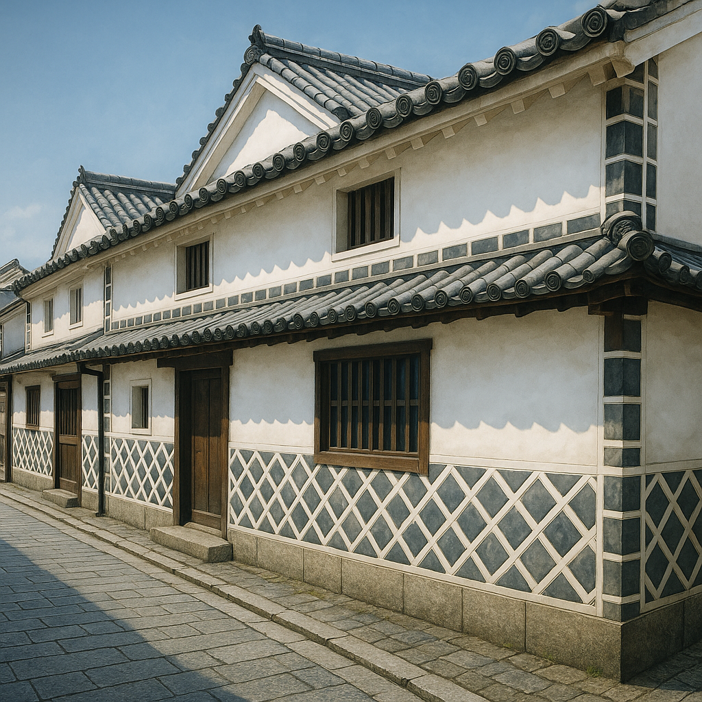 倉敷の白壁を想起させるイメージ